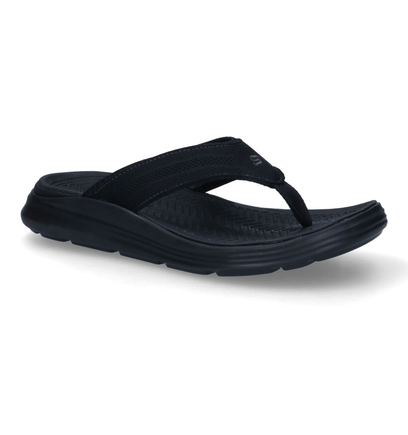 Skechers Relaxed Fit Sargo Point Vista Bruine Teenslippers in stof (306028)