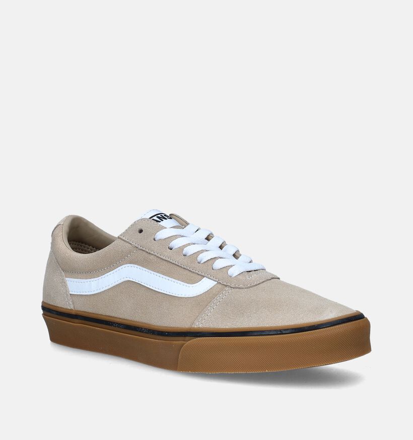 Vans Ward Mid Baskets de skate en Beige pour garçons, hommes (347472)