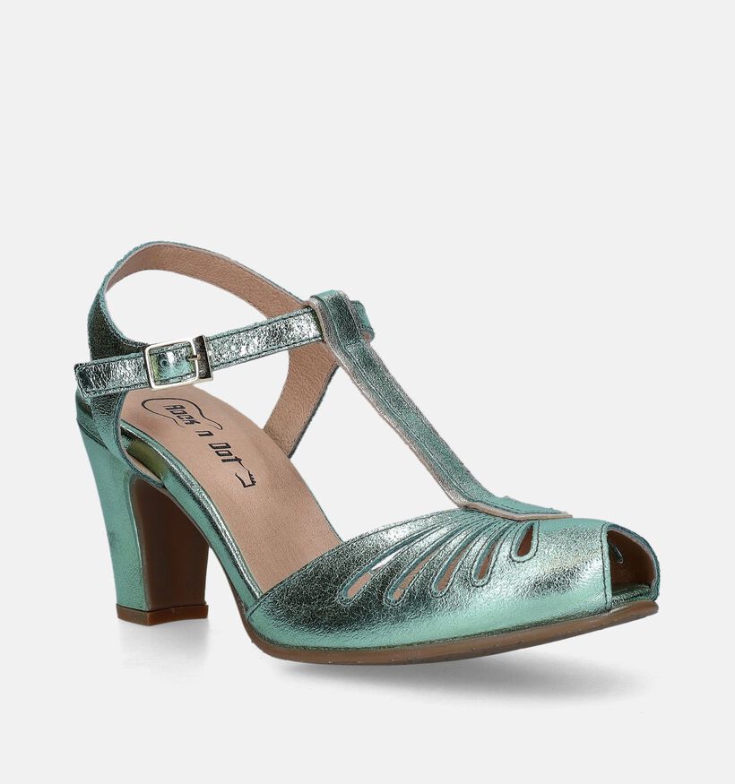 Rock n' Dot Sandales avec talon en Vert pour femmes (341231)