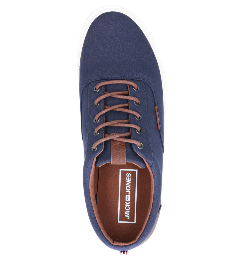 Jack & Jones Vision Mixed Blauwe Veterschoenen in stof (286410)