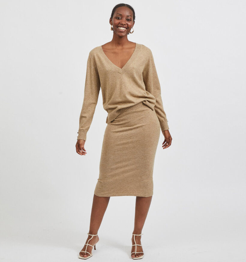 Vila Comfy Knit Jupe Beige (304210)