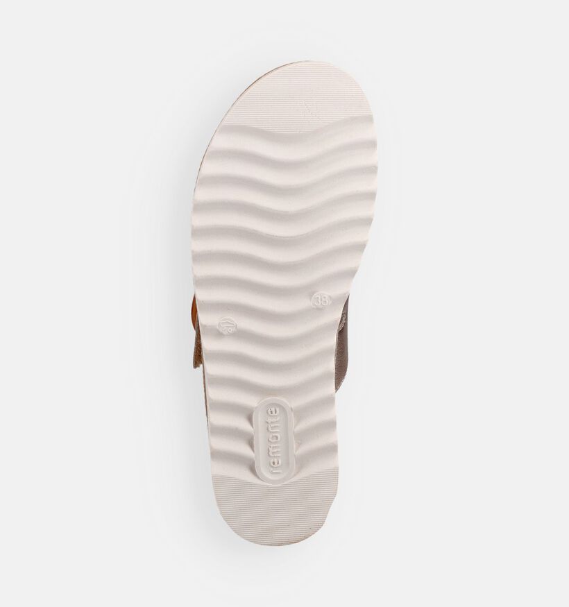 Remonte Gouden Slippers met sleehak voor dames (370458) - geschikt voor steunzolen