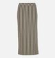 Vila Hella Jaquard Lange Rok Beige/Zwart voor dames (364087)