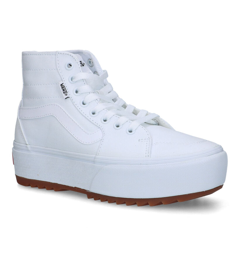 Vans Filmore HI Tapered Platform Baskets en Blanc pour femmes (321156)