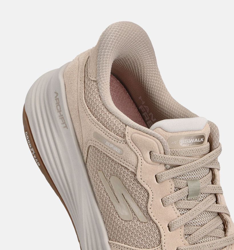 Skechers Go Walk Stability Baskets sportives en Taupe pour femmes (361032) - pour semelles orthopédiques