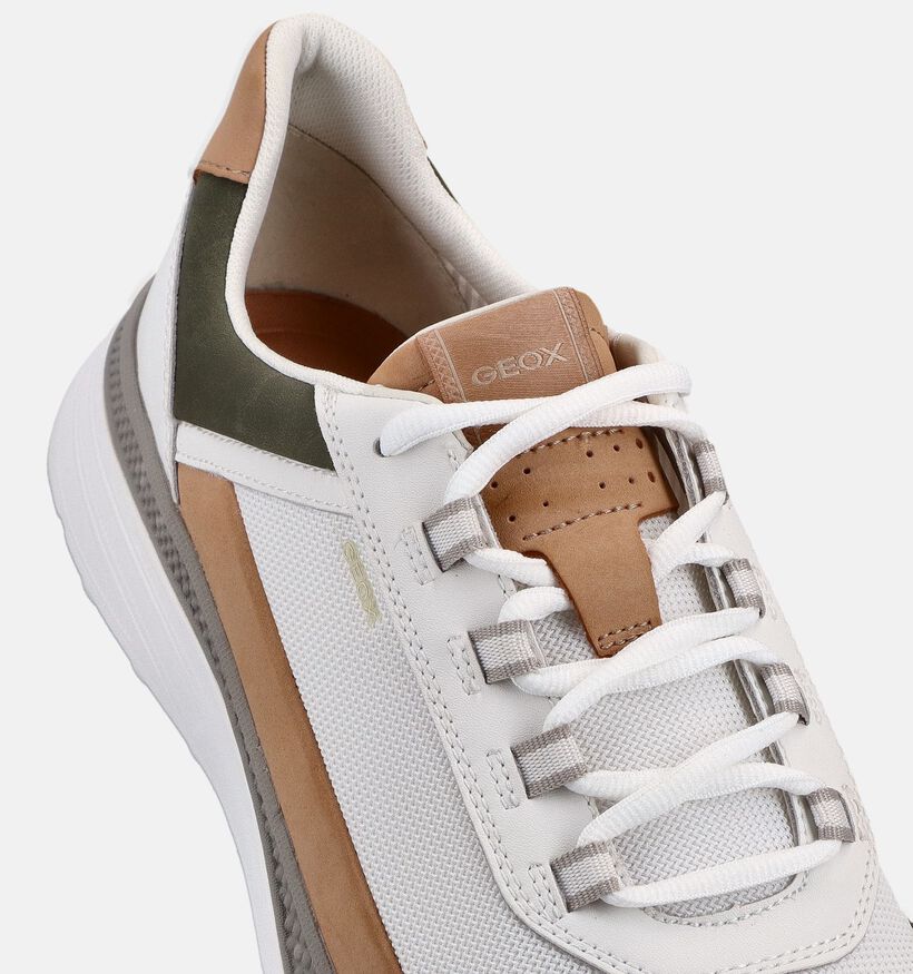 Geox Spherica Actif X1 Witte Veterschoenen voor heren (368028) - geschikt voor steunzolen