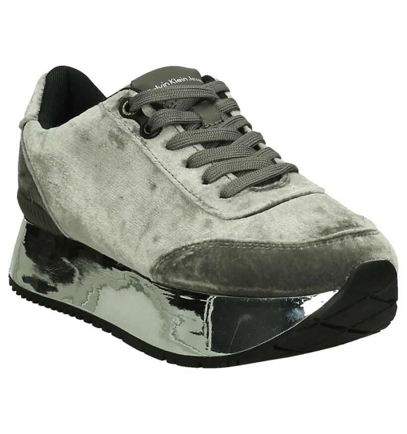 Calvin Klein Cate Grijze Veterschoen, , pdp