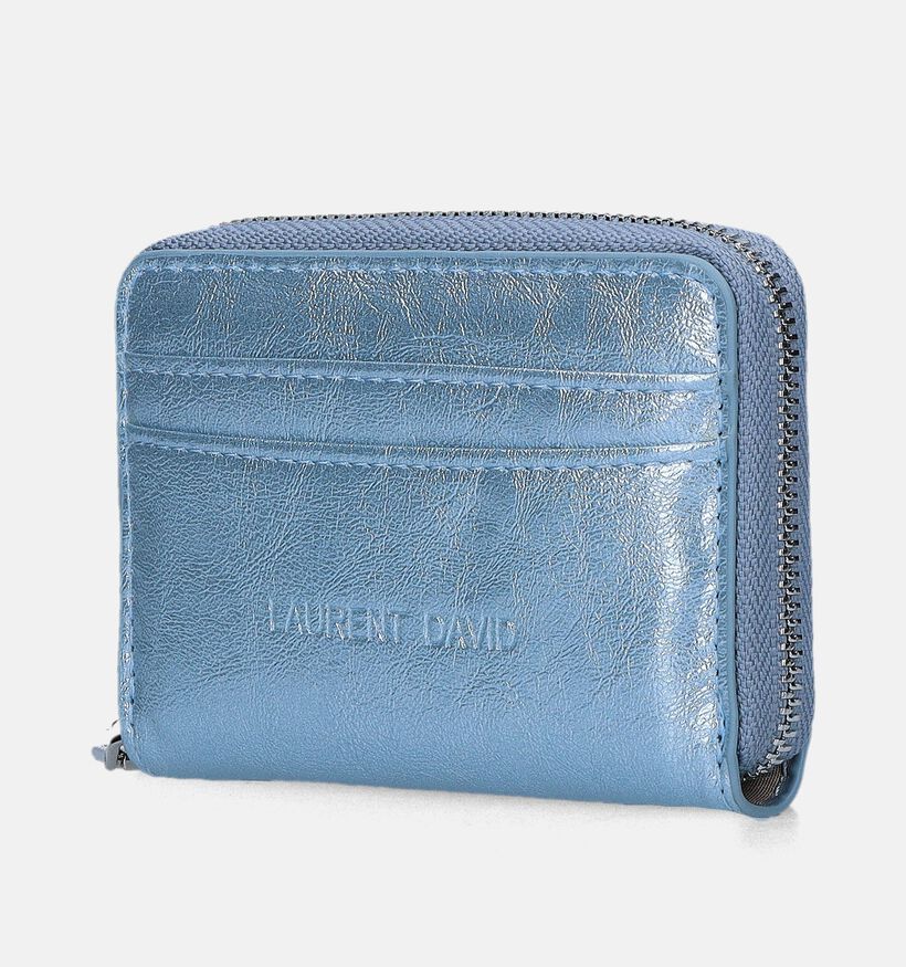 Laurent David Lily 002 Porte-monnaie zippé en Bleu pour femmes (342602)