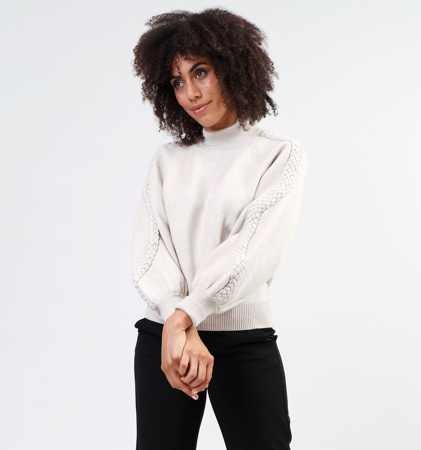 Minus Vera Beige Gebreide trui voor dames (348240)