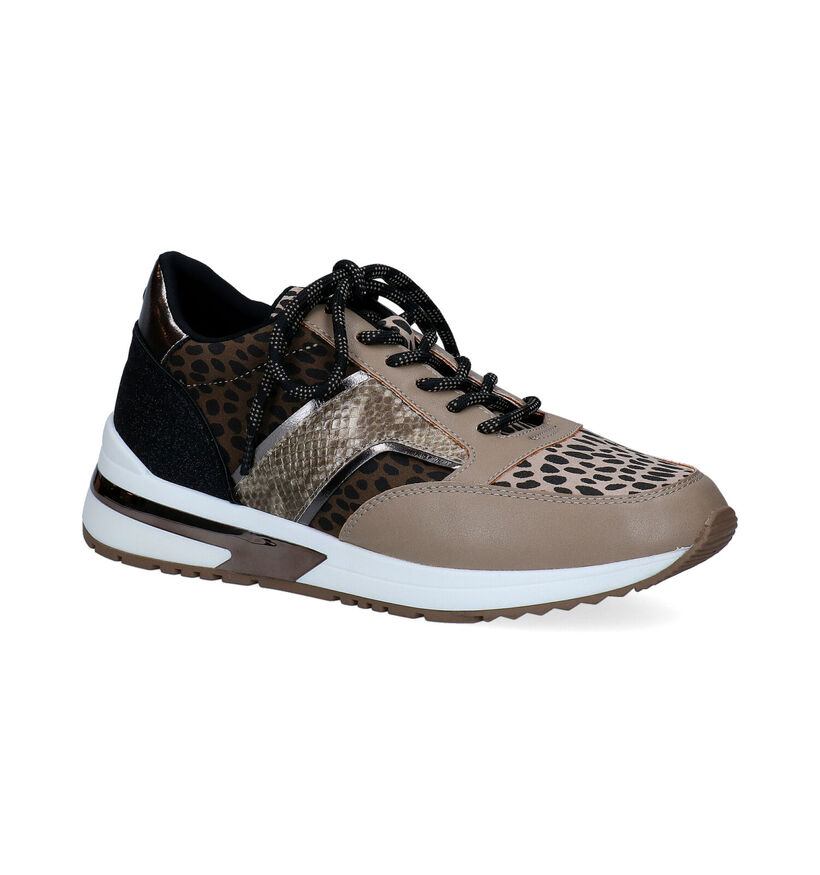 La Strada Taupe Sneakers in kunstleer (300314)