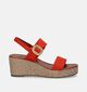 Marco Tozzi Oranje Sandalen met sleehak voor dames (341348)