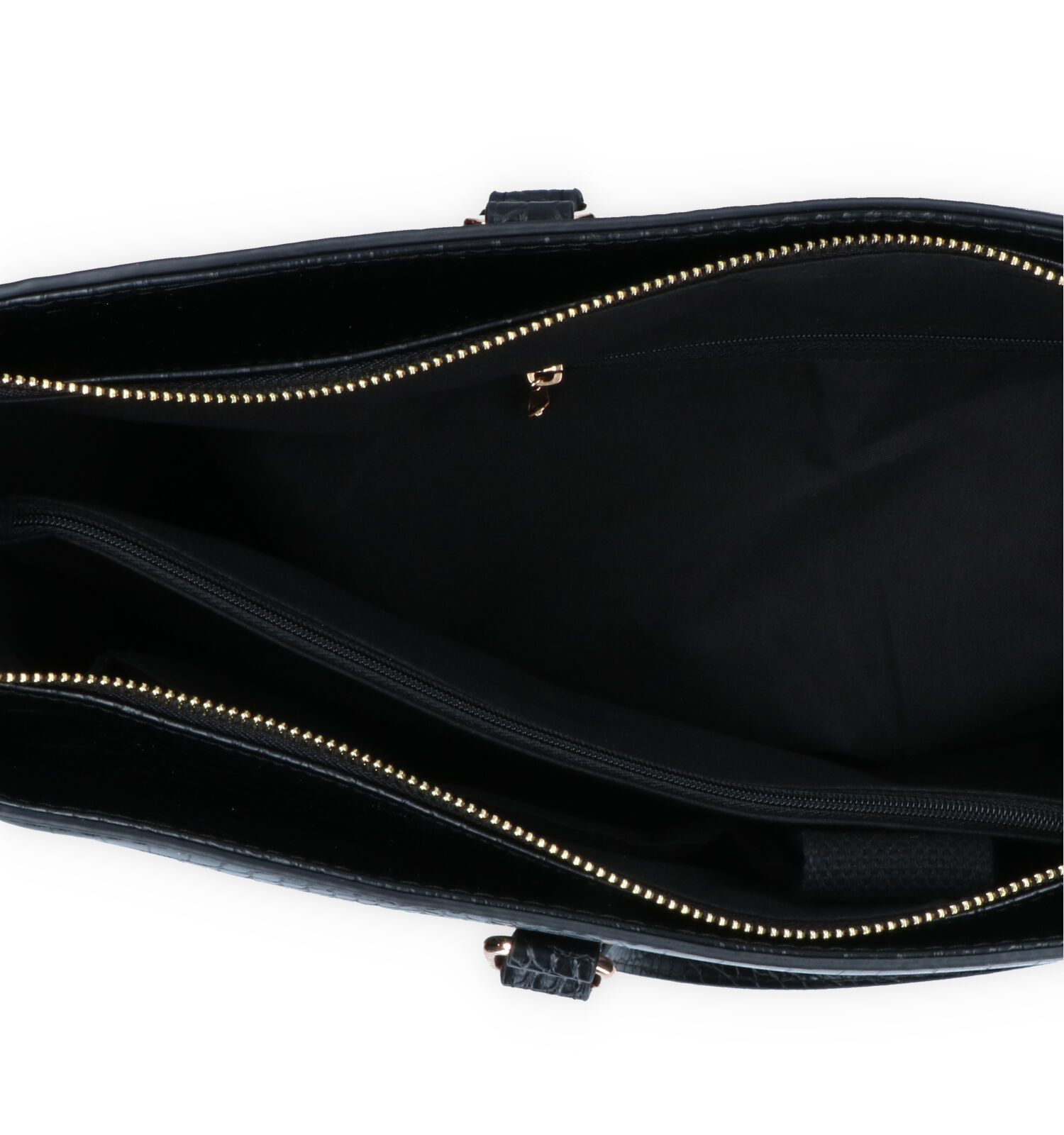 Charm Zwarte Shopper tas met rits Dames Shoppers Online op