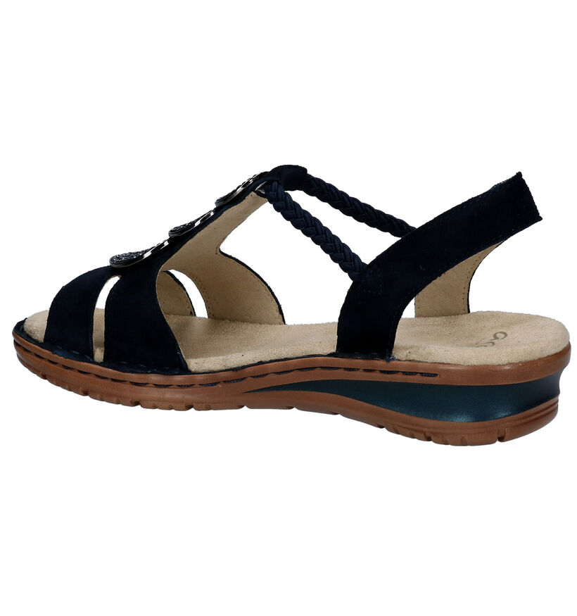 Ara Blauwe Sandalen in daim (288977)