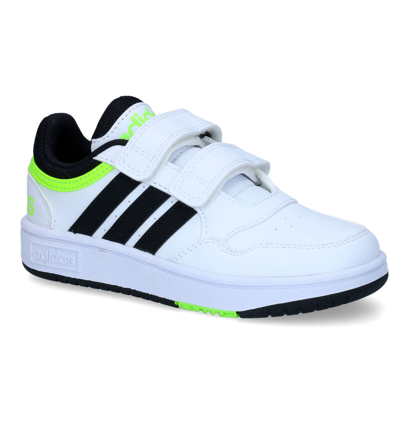 adidas Hoops 3.0 Baskets en Blanc pour garçons (318803) - pour semelles orthopédiques