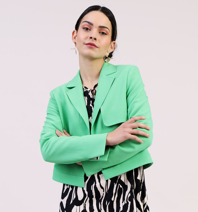 comma Groene Cropped Blazer (327311)