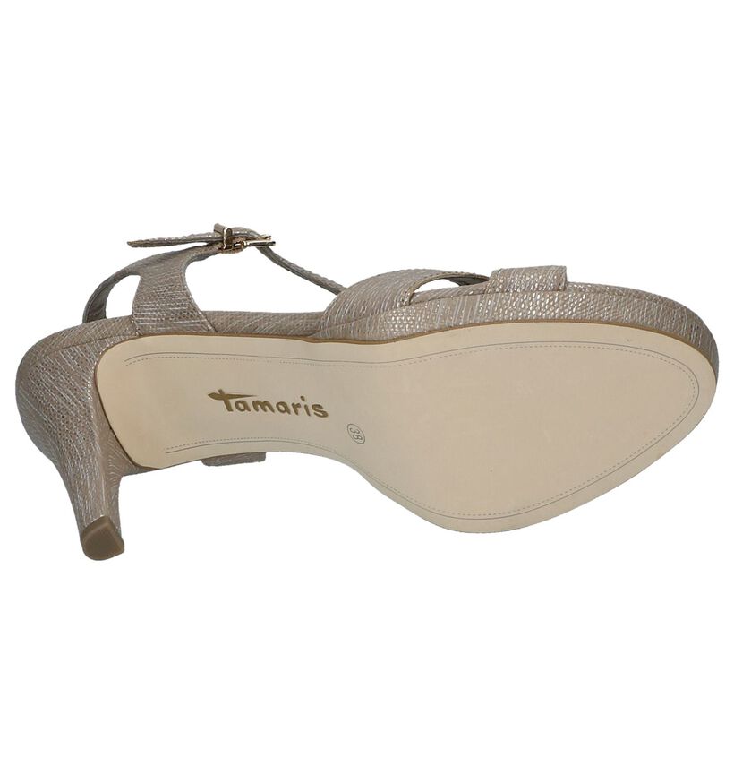 Taupe Sandalen High Heels Tamaris in kunstleer (214409)