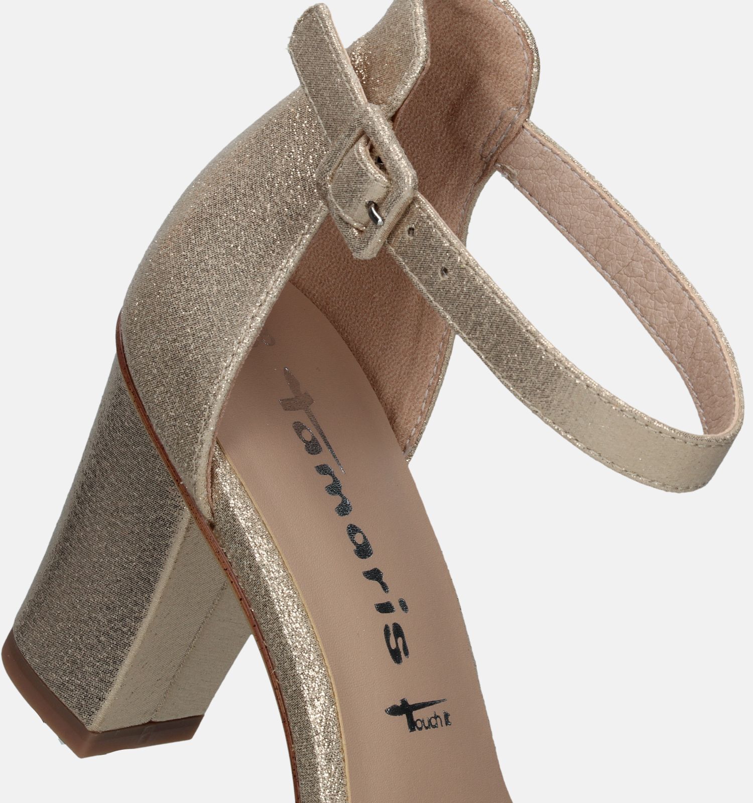 Tamaris Gouden Sandalen Met Gesloten Hiel Dames Sandalen Online op TORFS.BE