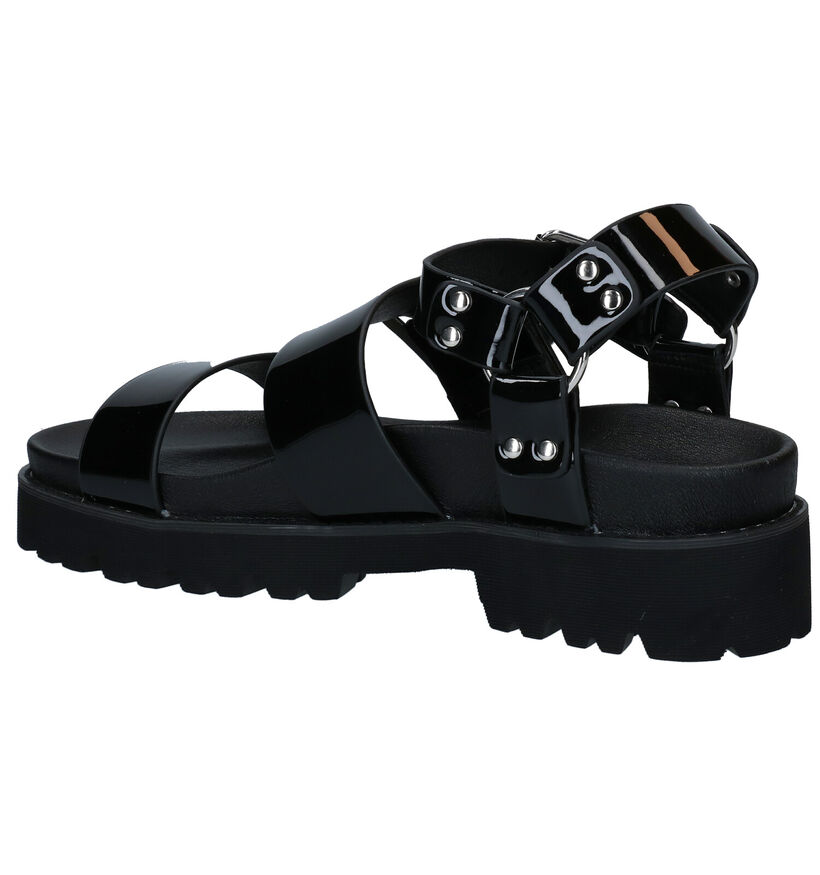 No Name June Ankle Zwarte Sandalen voor dames (290180)