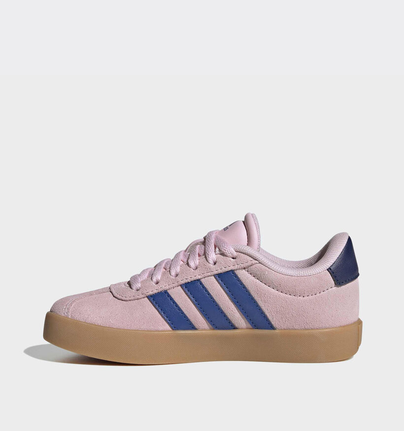 adidas VL Court 3.0 Roze/Blauwe Sneakers voor meisjes (372711) - geschikt voor steunzolen