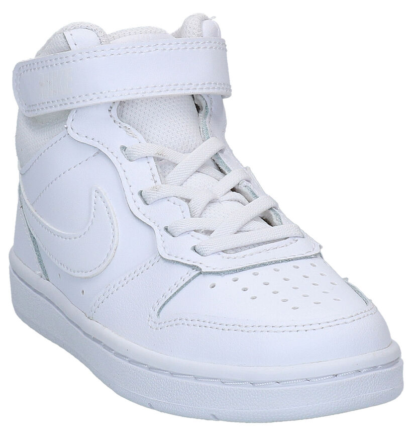 Nike Court Borough Zwarte Sneakers in kunstleer (293612)