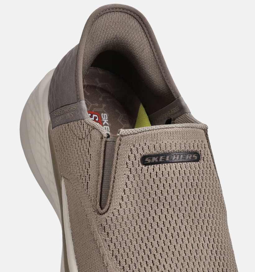 Skechers Slade Deacon Knitted Slip-ons en Taupe pour hommes (367478) - pour semelles orthop&eacute;diques
