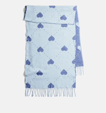 Pieces Sjaals Blauw/Roze