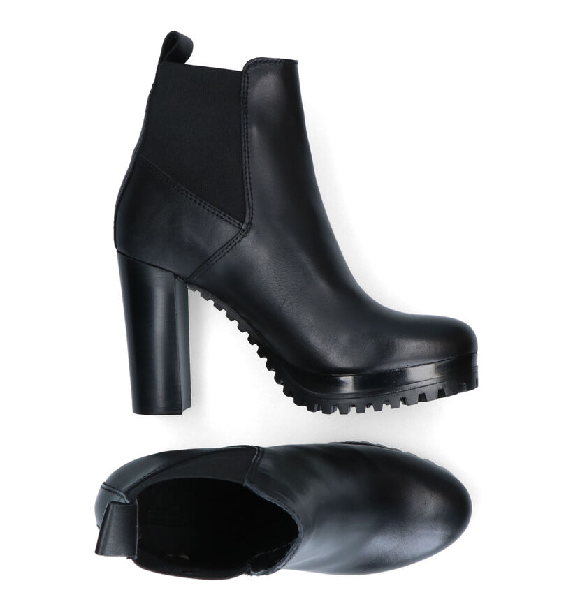 Tommy Hilfiger Essentials Bottines en Noir en cuir (314133)