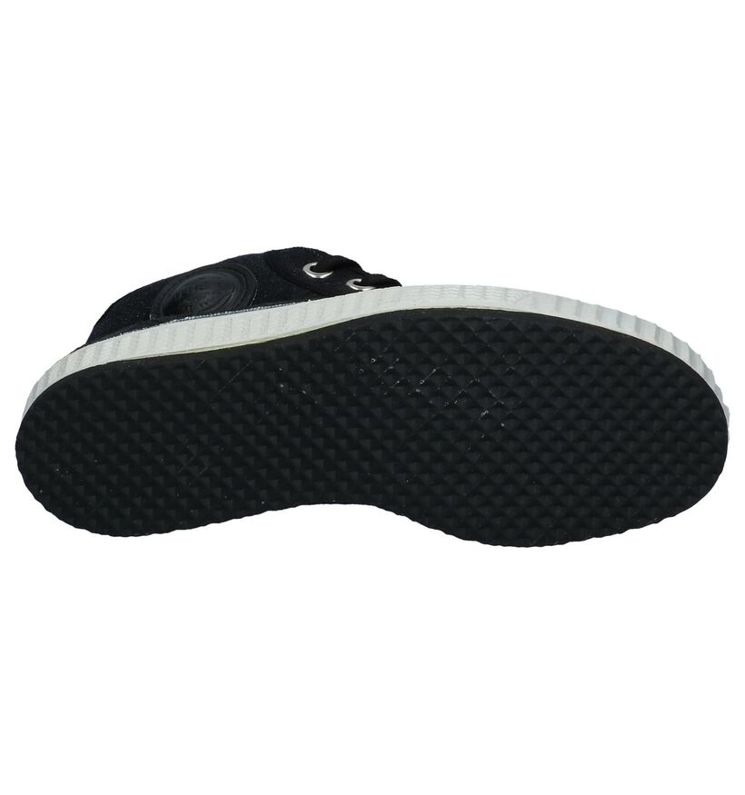 0051 Jeans Zwarte Sneakers in stof (294650)