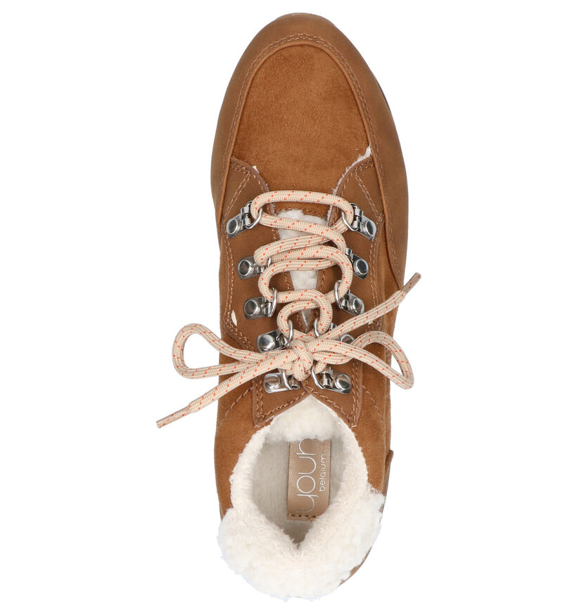 Youh! Cognac Veterschoenen in stof (255760)