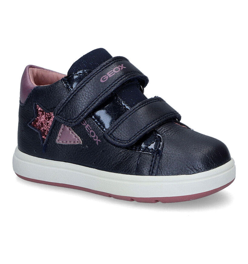 Geox Biglia Zwarte Babyschoentjes in leer (312539)