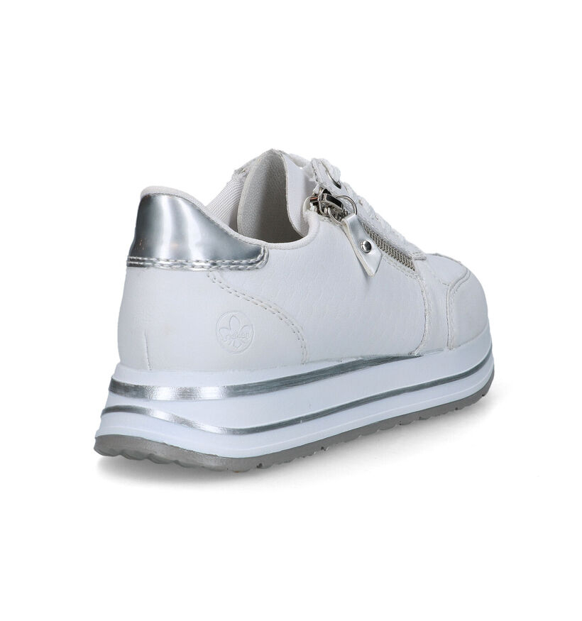 Rieker Witte Sneakers voor dames (320231) - geschikt voor steunzolen