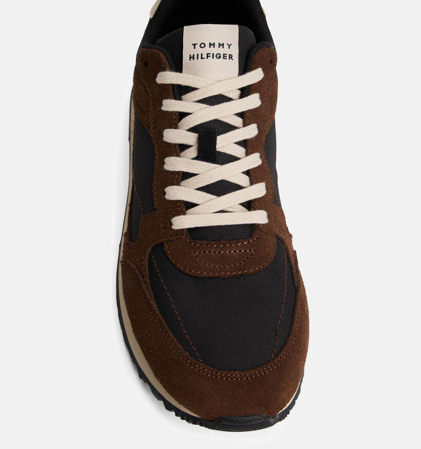 Tommy Hilfiger New Runner Eva Bruine Veterschoenen voor heren (362337) - geschikt voor steunzolen