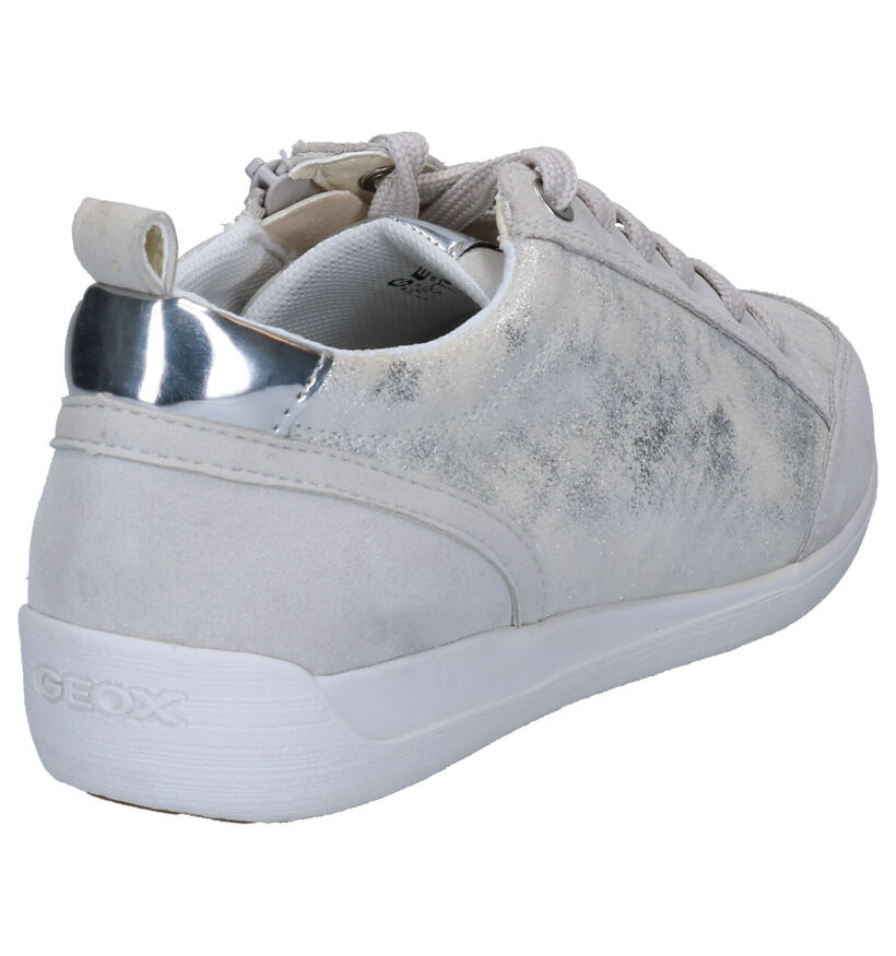 Geox Chaussures à lacets en Argent en daim (266832)