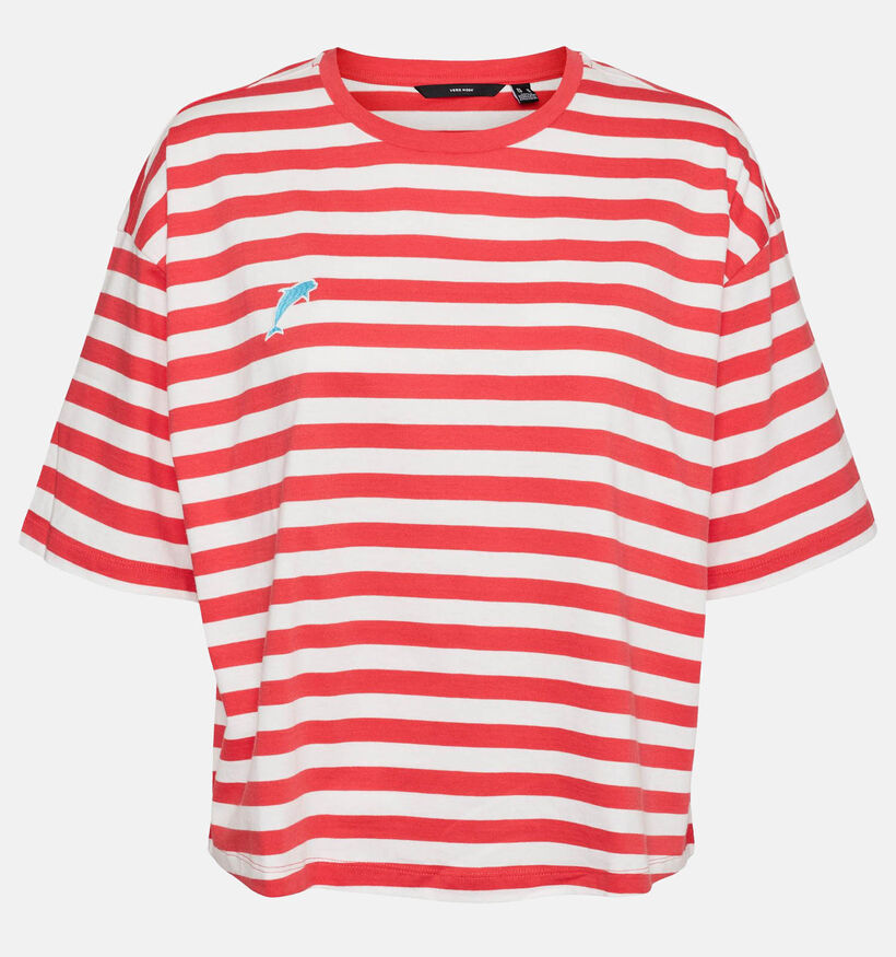 Vero Moda Grokelly Blauw Gestreept T-shirt voor dames (327211)