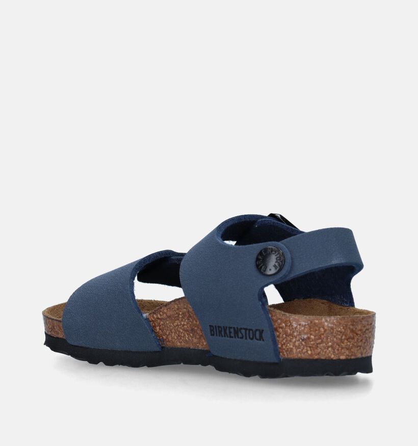 Birkenstock New York Birko Flor Sandales en Bleu pour garçons (338094)