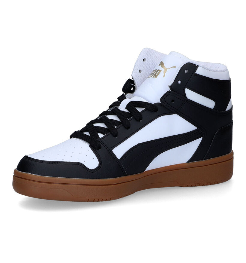 Puma Rebound Layup SL Baskets en Noir en simili cuir (307174)