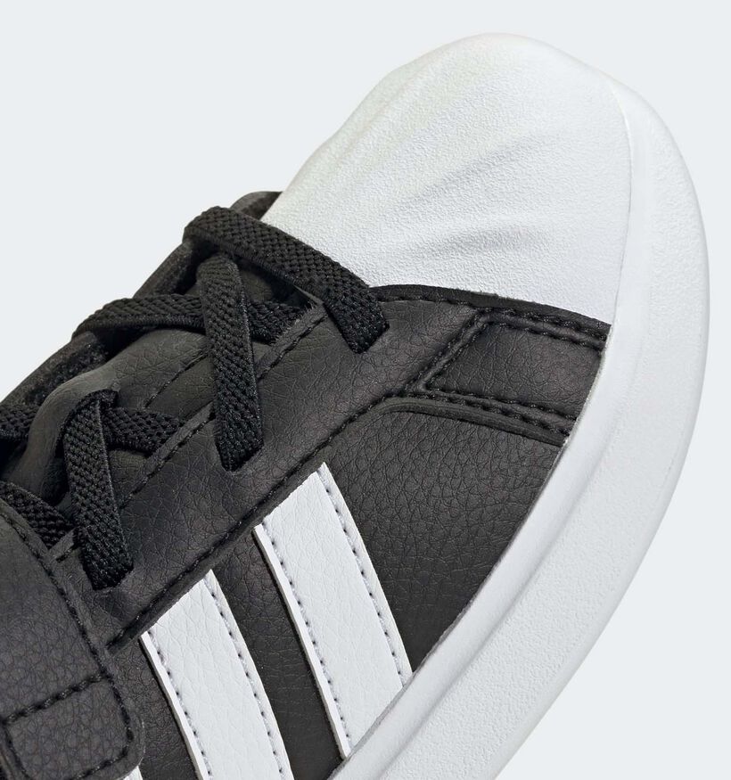 adidas Streettalk Zwarte Sneakers voor jongens, meisjes (375377) - geschikt voor steunzolen