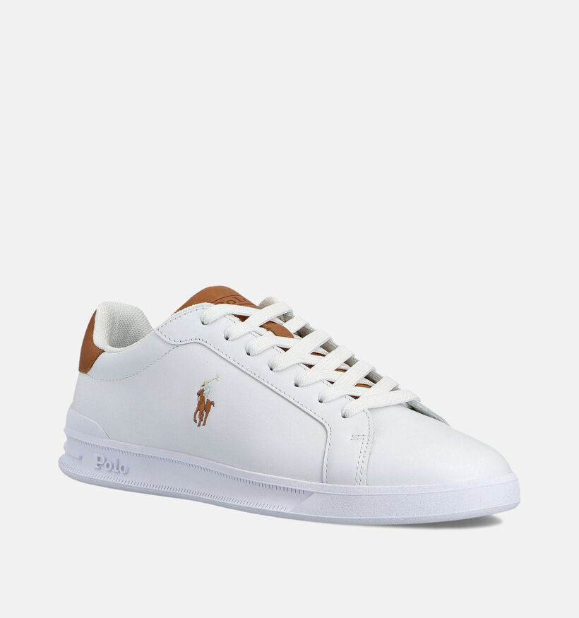 Polo Ralph Lauren HRT Court Chaussures plates en Blanc pour hommes (360753)