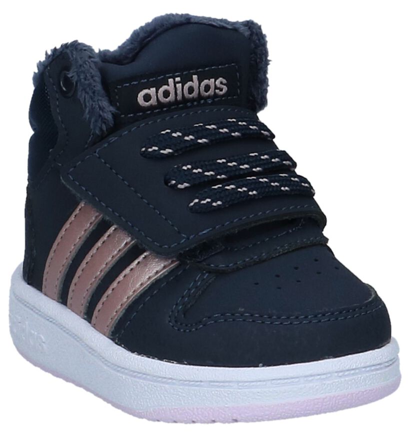 adidas Hoops Blauwe Sneakers in kunstleer (221703)