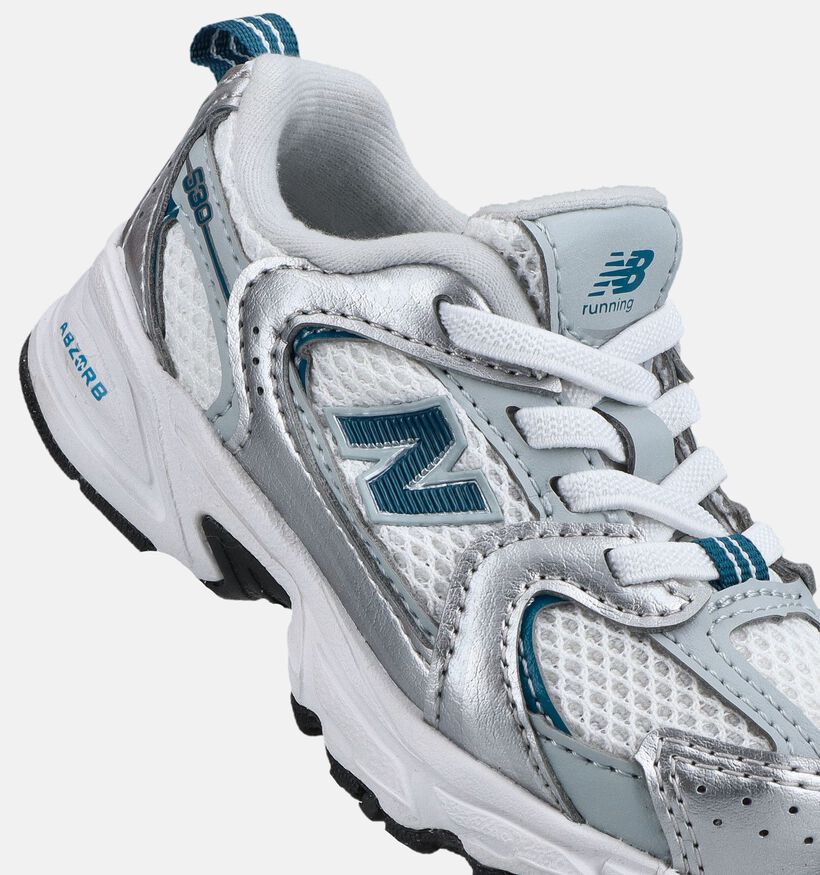 New Balance 530 Zilveren/Blauwe Sneakers voor meisjes (375216) - geschikt voor steunzolen