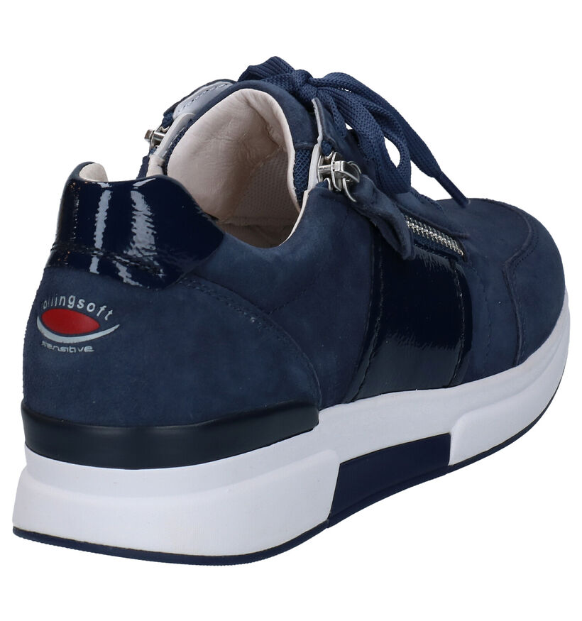 Gabor Rollingsoft Blauwe Veterschoenen in nubuck (287758)