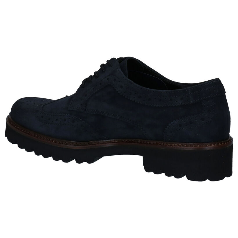 Gabor Best Fitting Chaussures à lacets en Bleu en nubuck (283536)