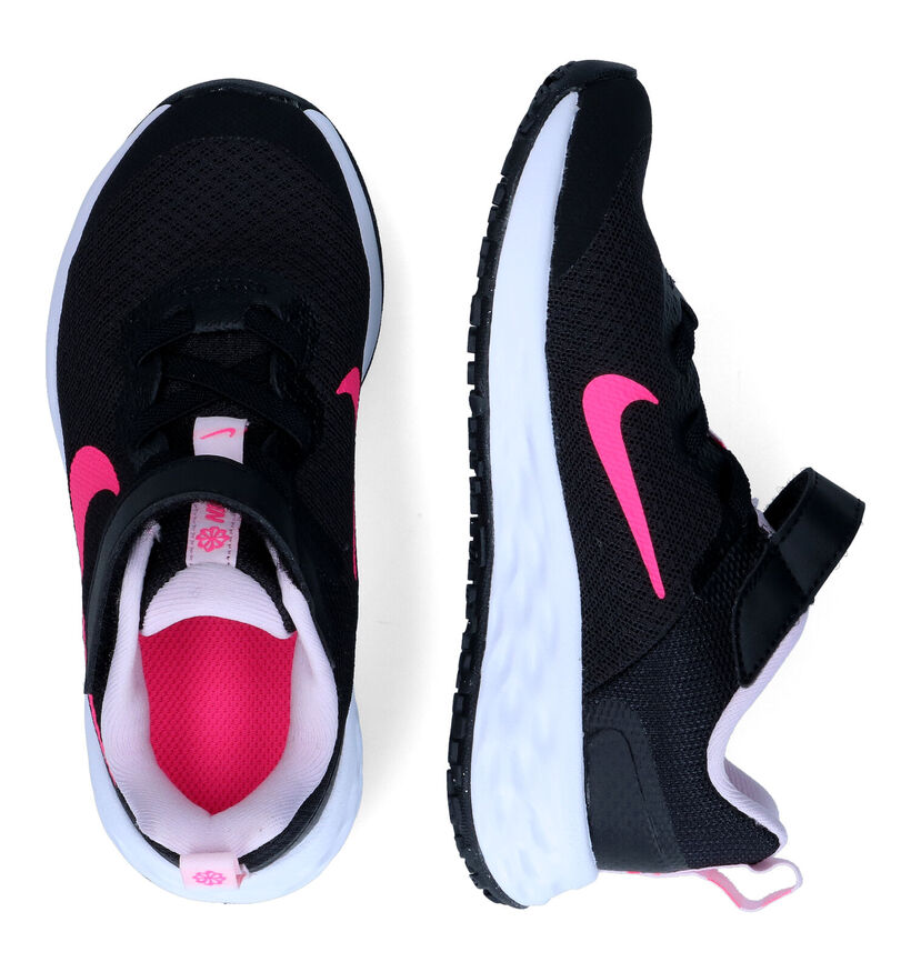 Nike Revolution 6 Baskets en Noir pour filles (308999) - pour semelles orthopédiques