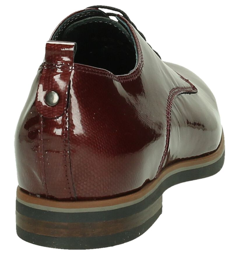 Via Roma Chaussures à lacets en Bordeaux en simili cuir (182922)