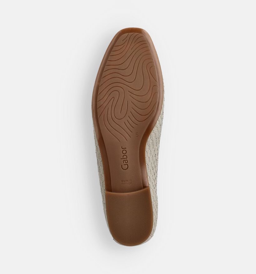 Gabor Beige Loafers voor dames (368353) - geschikt voor steunzolen
