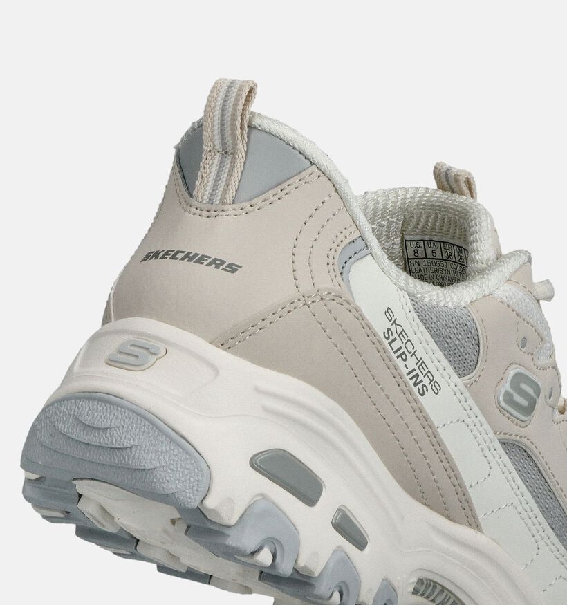 Skechers D'Lites Smooth Witte Sneakers voor dames (361784)