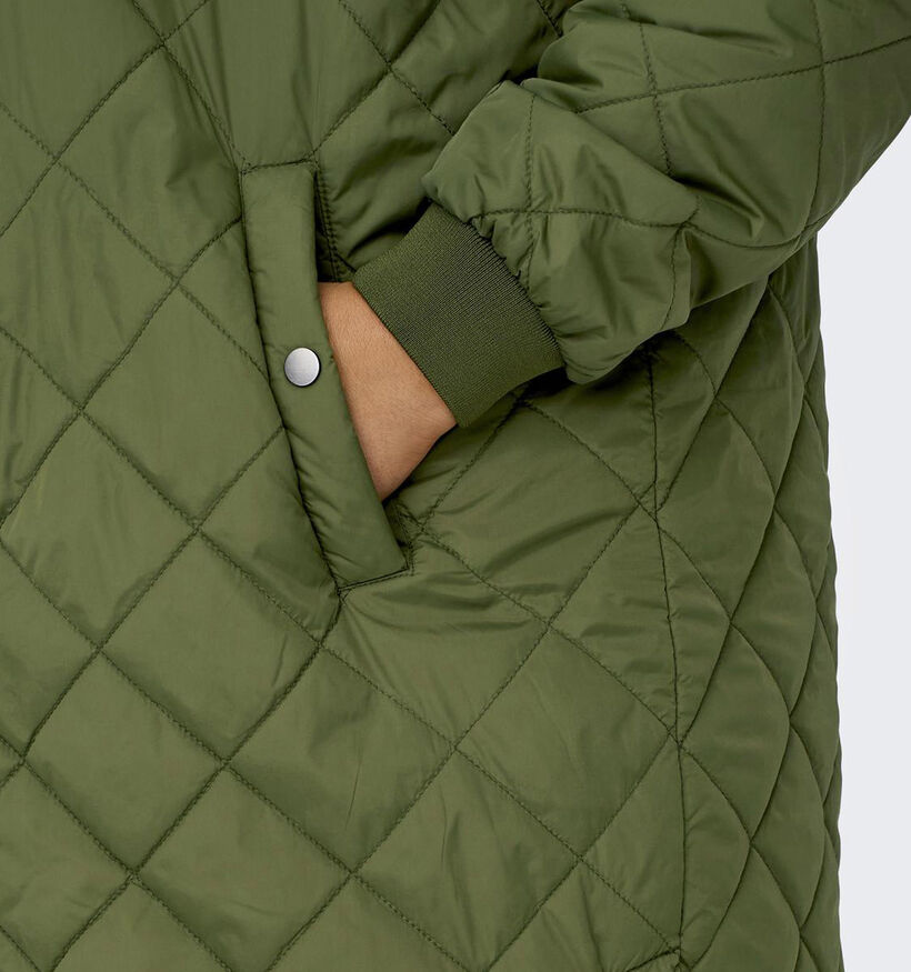 ONLY Carmakoma Newsandy Groene Lange jas voor dames (344213)