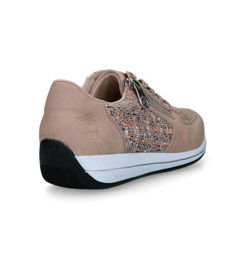 Rieker Beige Sneakers voor steunzolen voor dames (335505) - geschikt voor steunzolen