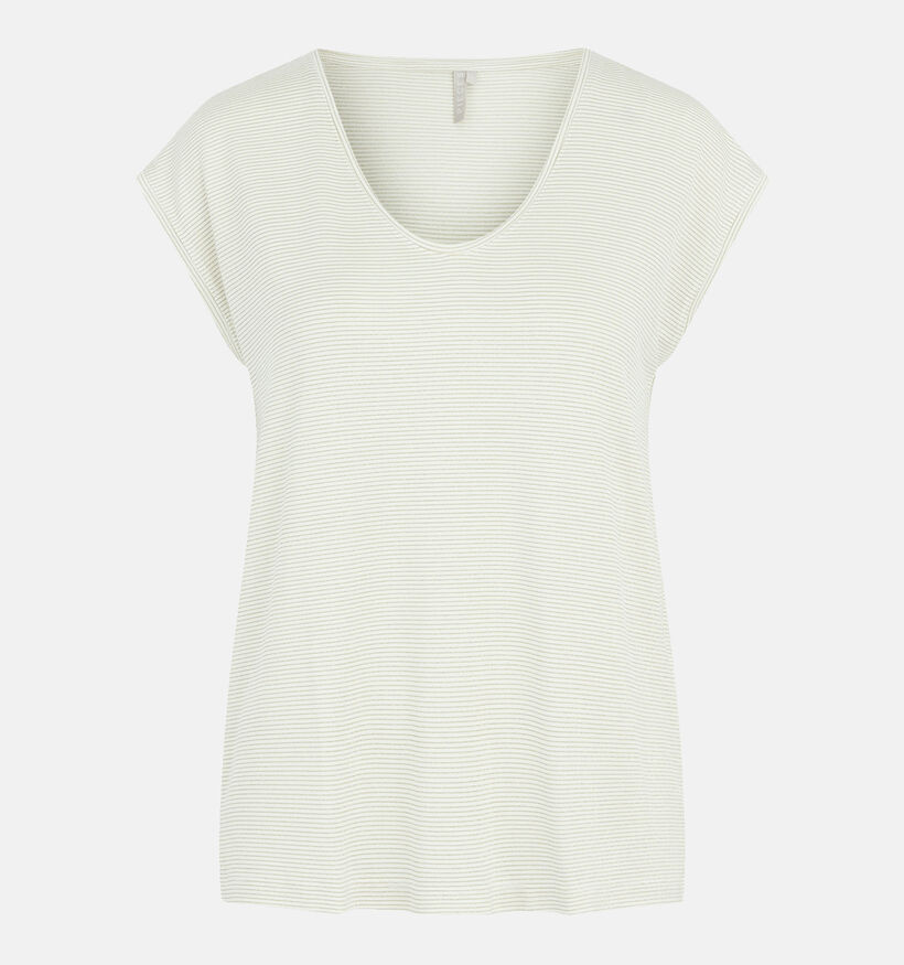 Pieces Billo T-shirt en Blanc pour femmes (351122)