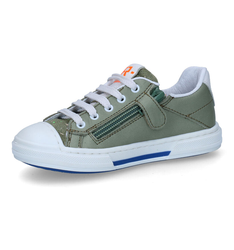 FR by Romagnoli Chaussures à fermeture éclair/lacets en Vert menthe pour garçons (307806) - pour semelles orthopédiques